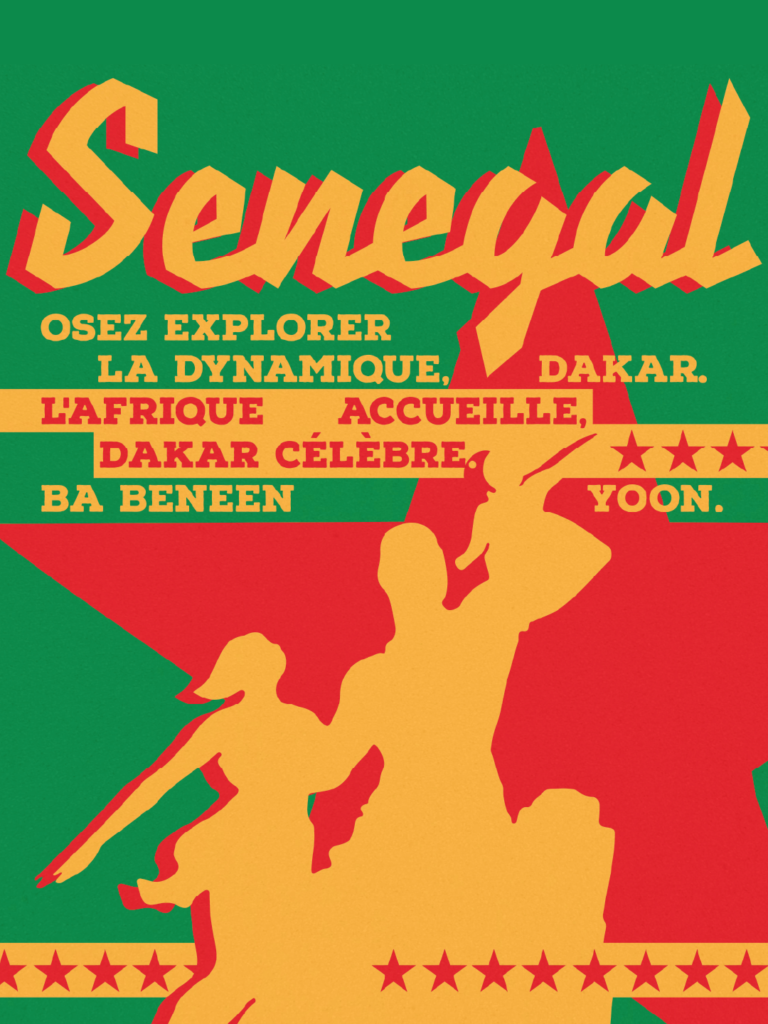 Bilingual poster for tourism in Senegal