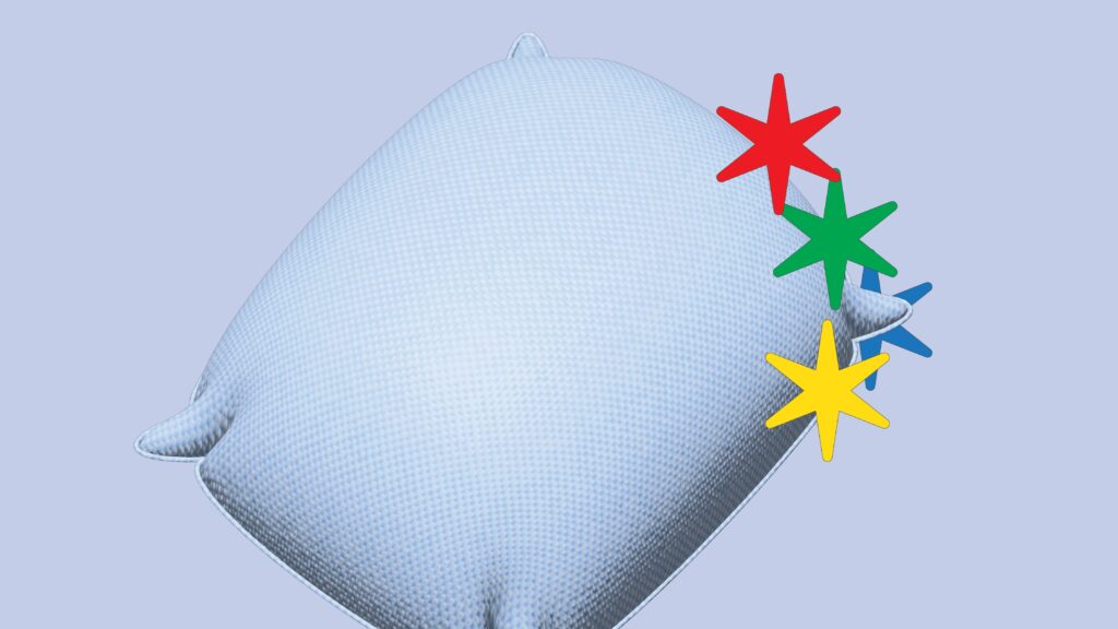 Pillow and stars abstract design